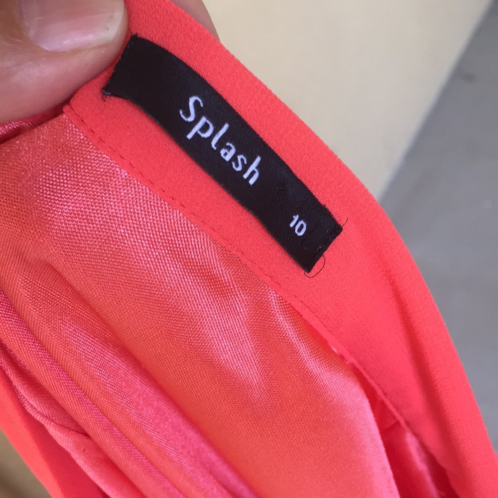 {Splash}Sz10ShrtCoral skt w/SheerMaxiOverlay - Picture 5 of 6